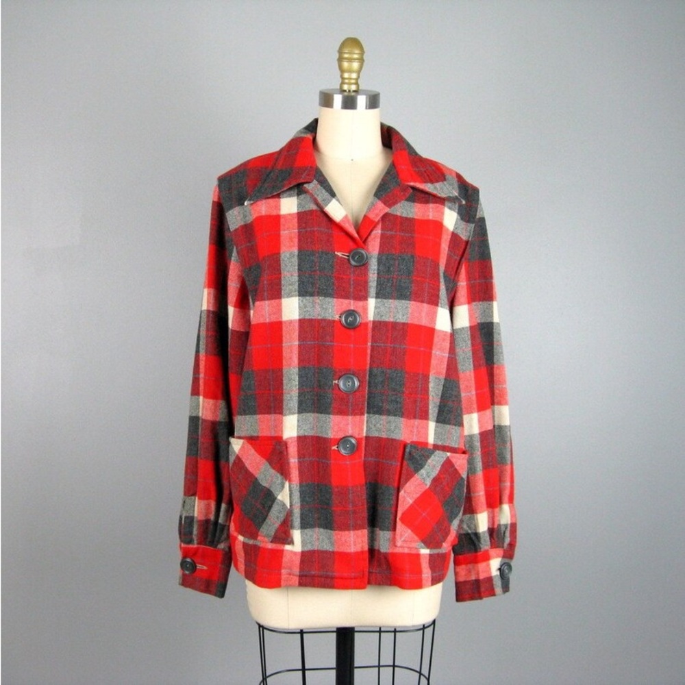 Vintage 1950s Pendleton 49'er Style Jacket 100% Wool